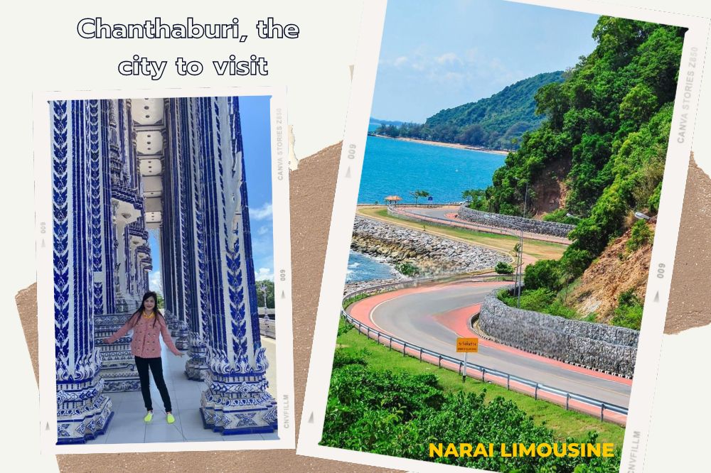 waterfall, sea, mountain, Chanthaburi